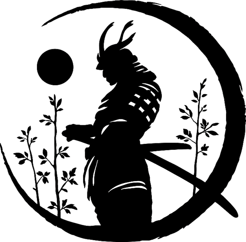 Adesivo murale arte guerriero samurai - TenStickers