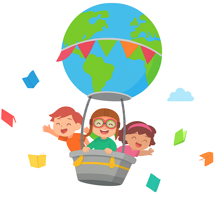 Sticker mural aventure de livre volant - TenStickers