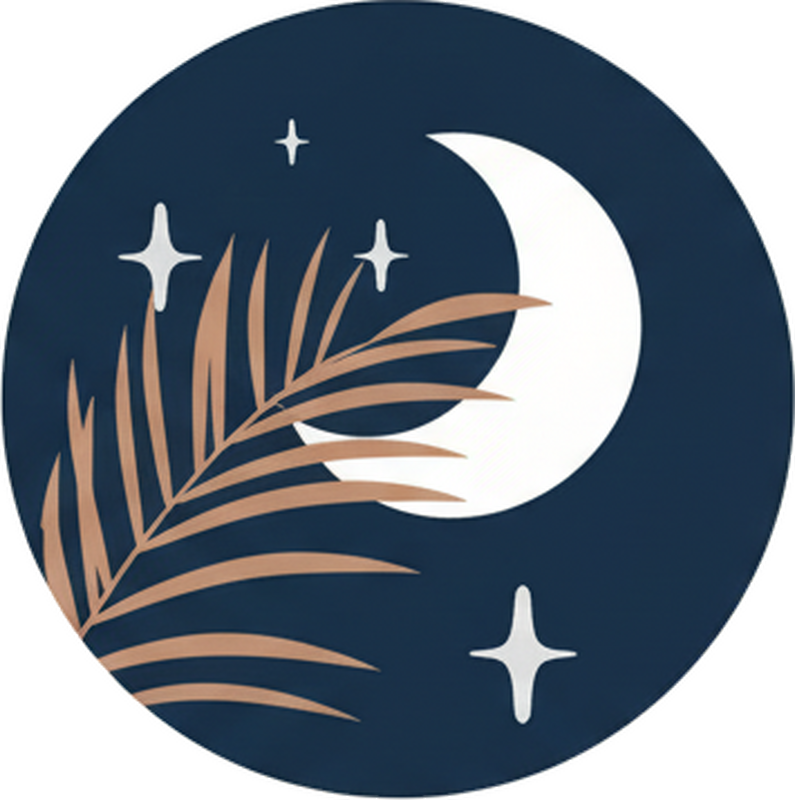 Adesivo murale cerchio della luna di mezzanotte - TenStickers
