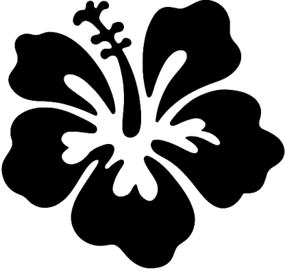 Adesivo per auto fiore esotico dell'isola - TenStickers