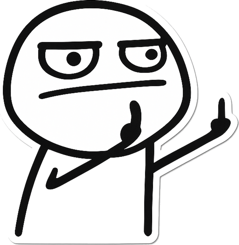 Car sticker of a funny stylised figure - TenStickers