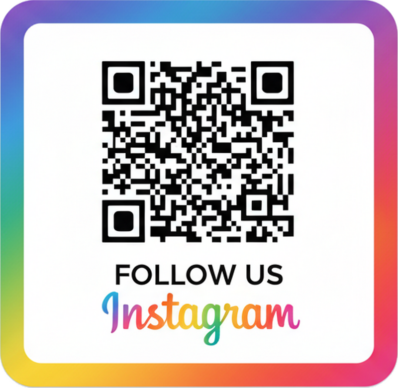 Internet sticker instagram rainbow border qr - TenStickers