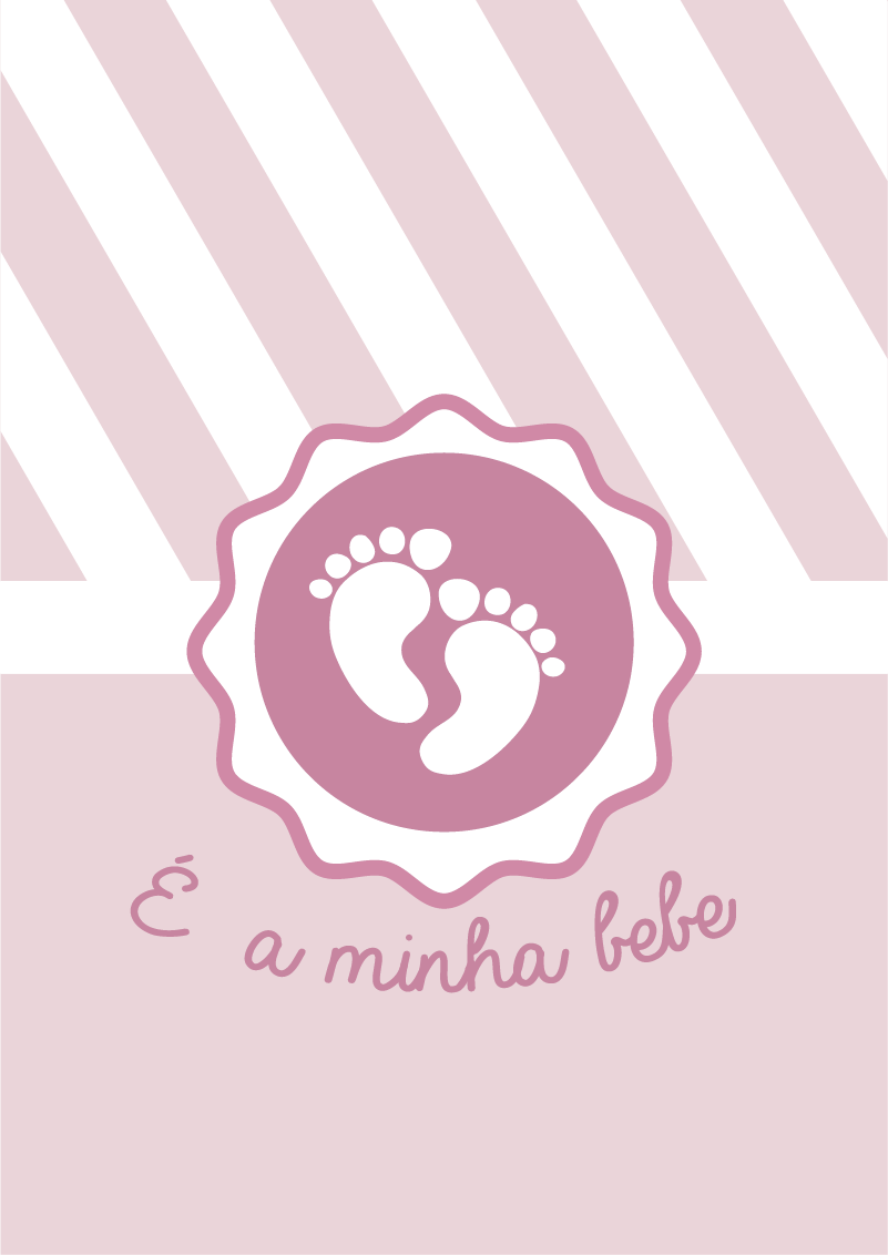 Autocolante com texto É  a minha bebe - TenStickers