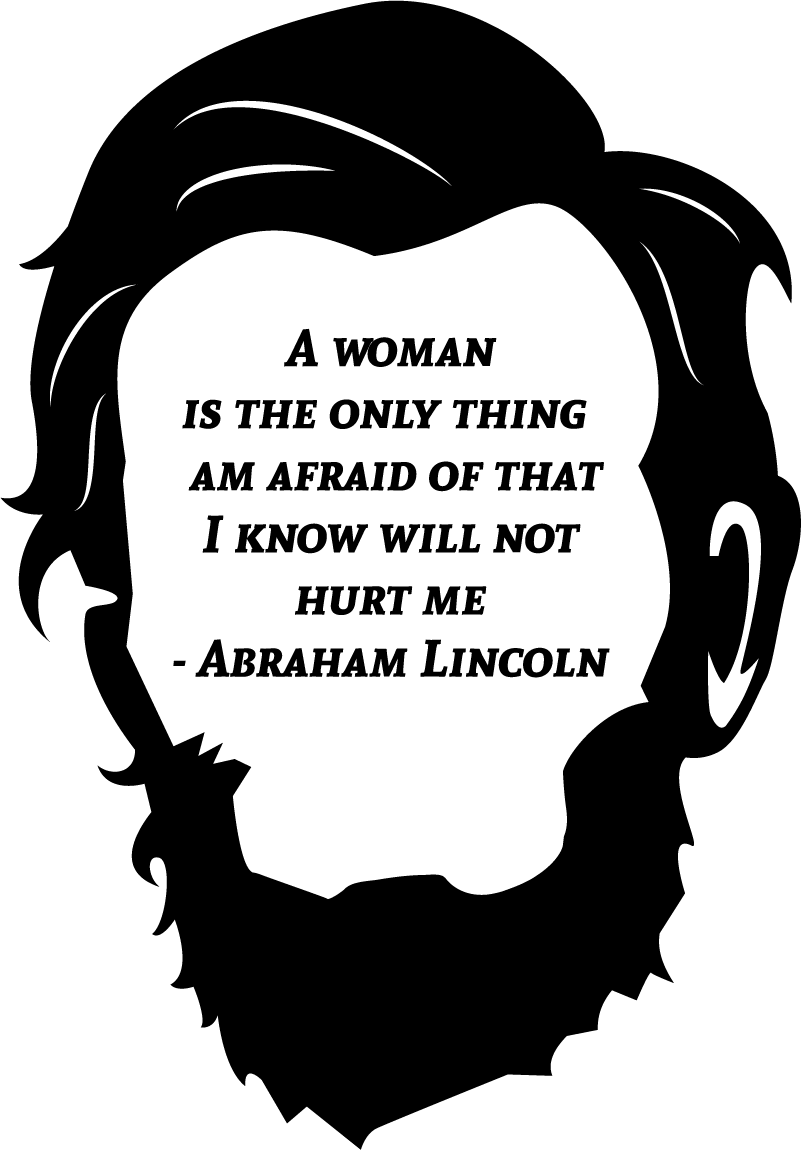 Abraham Lincoln Woman Quote Sticker - TenStickers