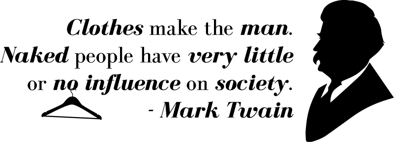 Mark Twain Clothes Wall Quote Sticker - TenStickers