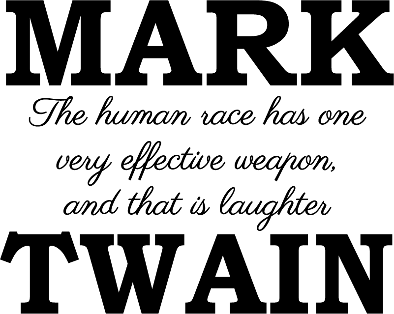 Mark Twain Laughter Living Room Wall Decor - TenStickers