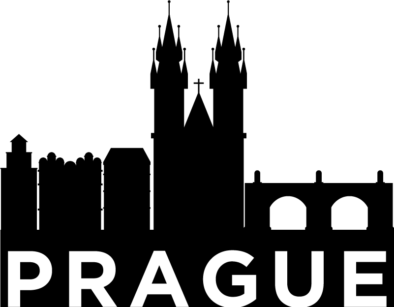 stickers skyline Silhouette Prague - TenStickers