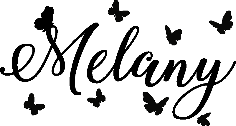 Sticker Chambre Enfant Prénom avec papillons - TenStickers