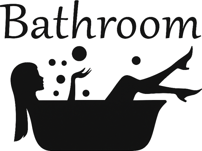 Naljepnica za kupaonicu opuštajuća kada i mjehurići - TenStickers
