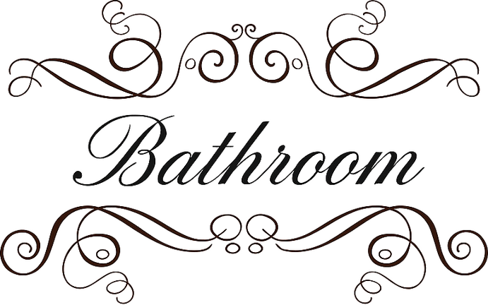Classy calligraphy-style bathroom wall sticker - TenStickers