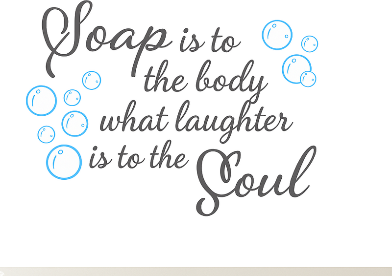 Soap is good for the soul bathroom wall sticker - TenStickers