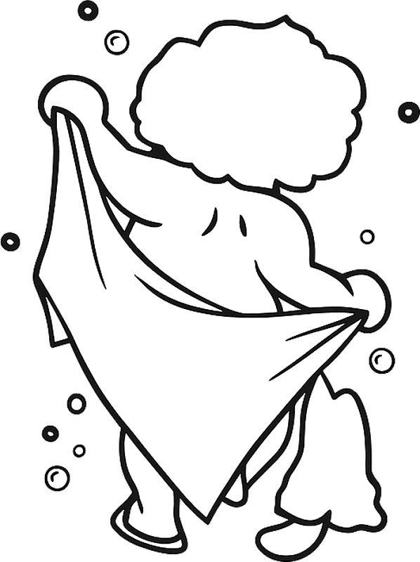 Bathroom wall sticker dry off gently - TenStickers