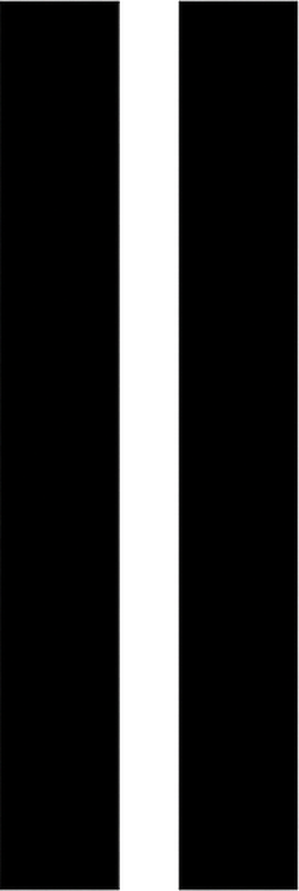 Car sticker simplistic monocolour double stripe - TenStickers