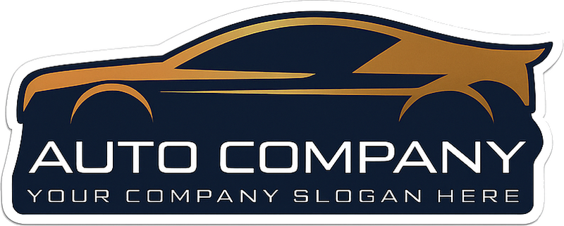 Customisable sticker auto company sign gold - TenStickers