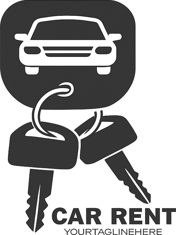 Customisable sticker for car rental logo - TenStickers