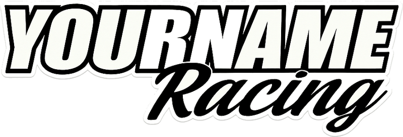 Customisable sticker your name racing - TenStickers
