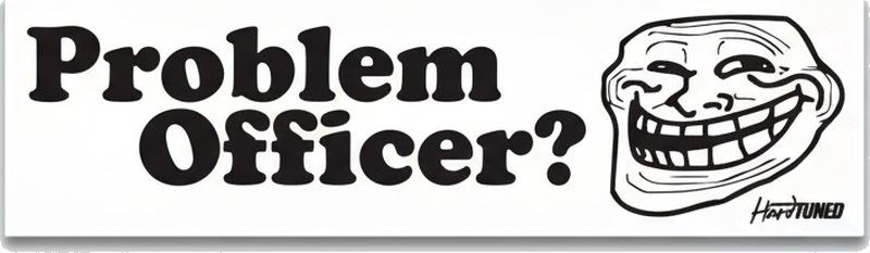 Car sticker problem officer? - TenStickers