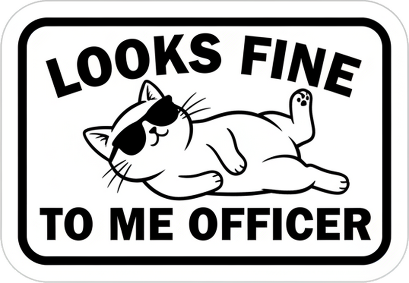 Car sticker looks fine to me officer - TenStickers