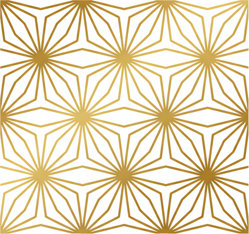 Furniture sticker gold floral geometric design - TenStickers