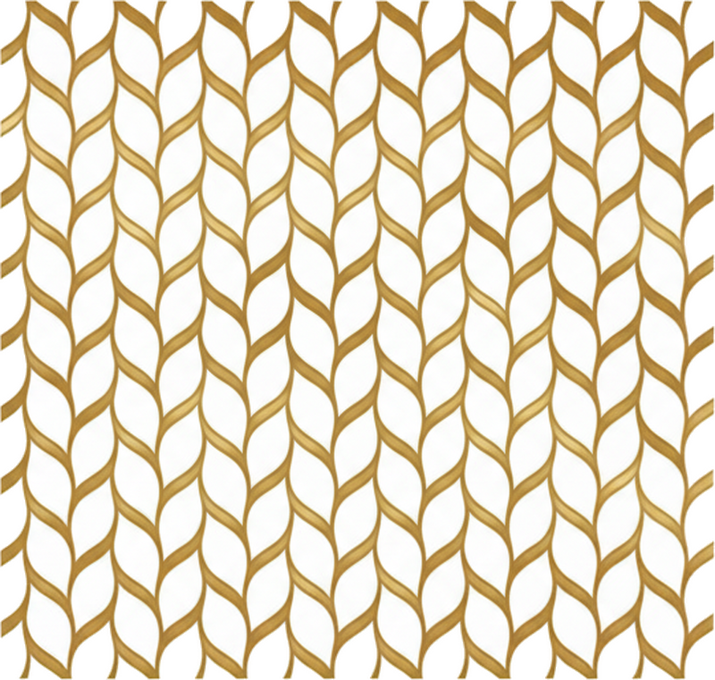 Furniture sticker gold braided leaf design - TenStickers