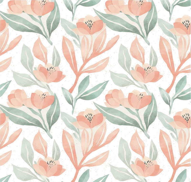 Furniture sticker soft watercolor flowers - TenStickers