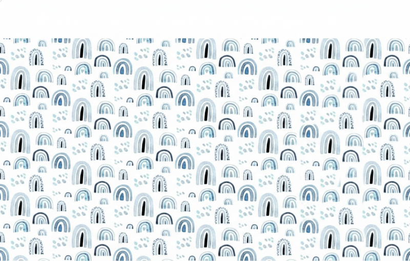 Möbelfolie verspielte blaue regenbögen - TenStickers