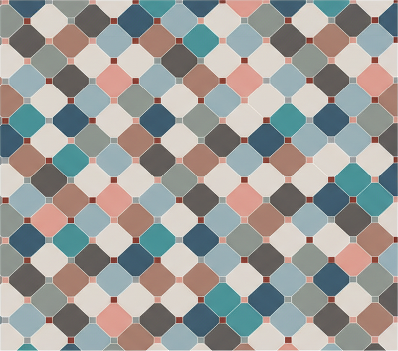 Furniture sticker geometric mosaic tiles - TenStickers