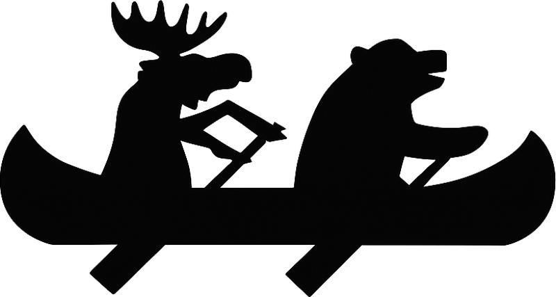 Car decals canada reindeer and beaver rowing - TenStickers