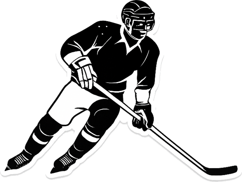 Hockey player decals for cars - TenStickers