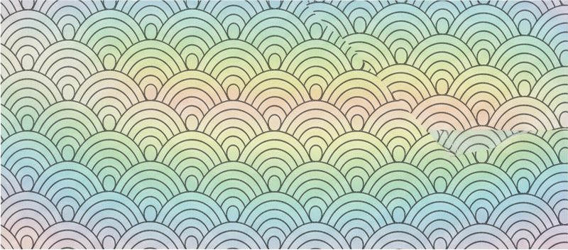 Vinilo para ventana diseño de arcos arcoíris superpuestos - TenVinilo