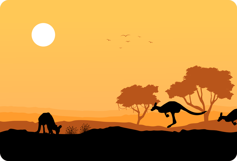 Australian Landscape laptop sticker - TenStickers