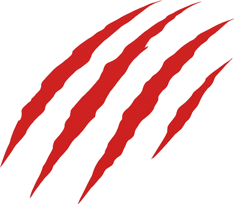 Adesivo per auto graffio rosso - TenStickers