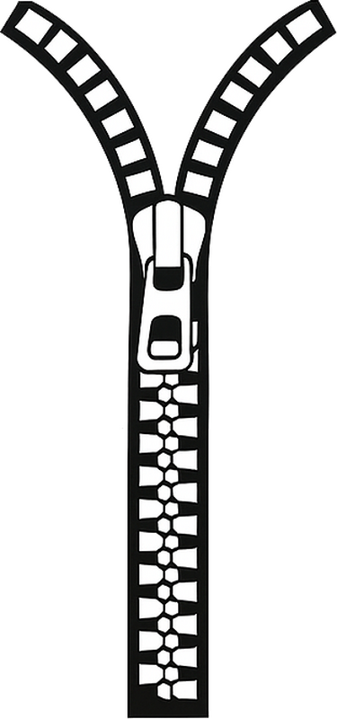 Adesivo per auto esterno zip divertente - TenStickers
