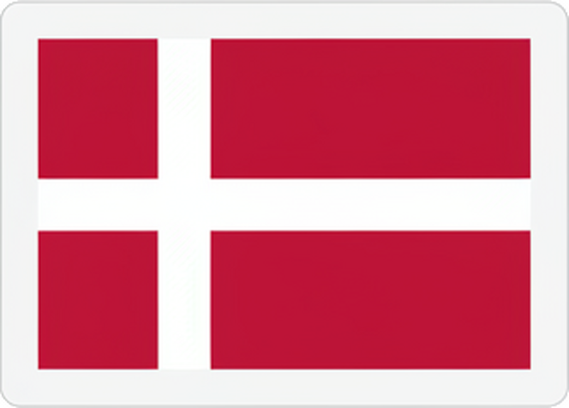 Tilpasses klistermærke lille dansk flag til cykel - TenStickers