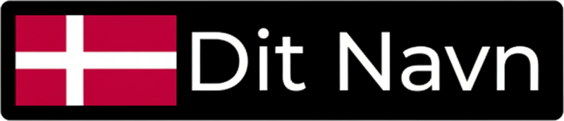 Tilpasses klistermærke med dansk flag motiv - TenStickers