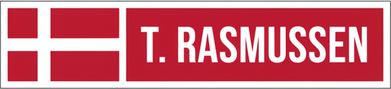 Tilpasses klistermærke med dansk flag til laptop - TenStickers