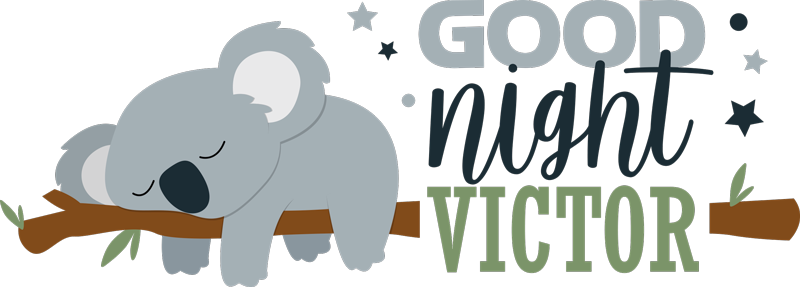 Baby Koala Tree Kids Wall Sticker - TenStickers