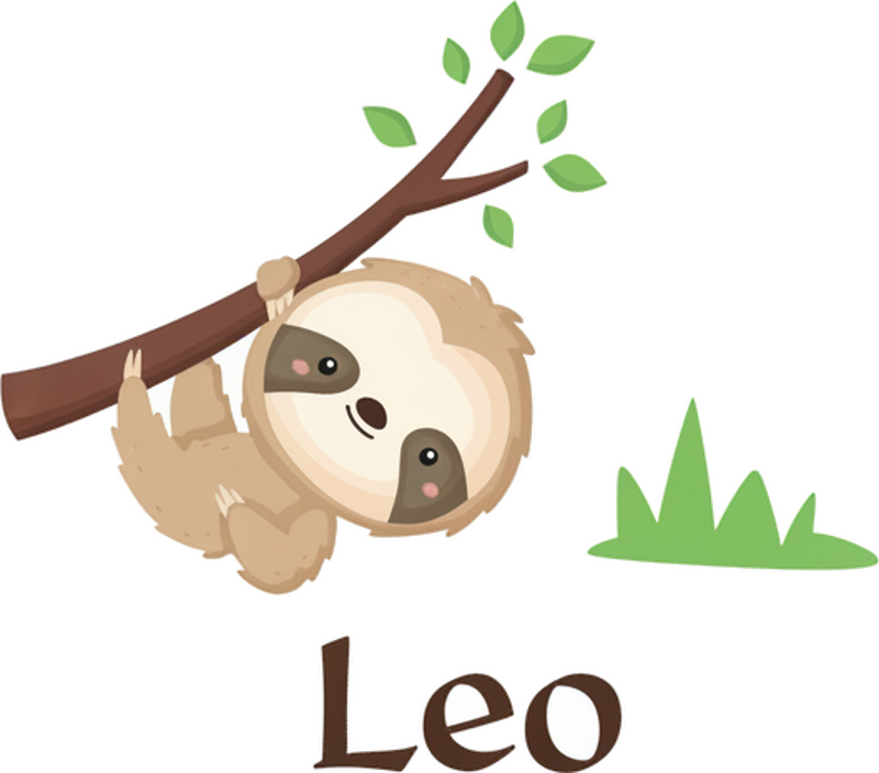 Customisable sticker sloth for kids' room - TenStickers