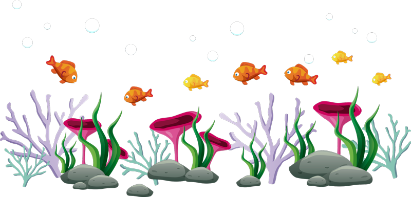 Coral reef fish wall sticker for kids - TenStickers