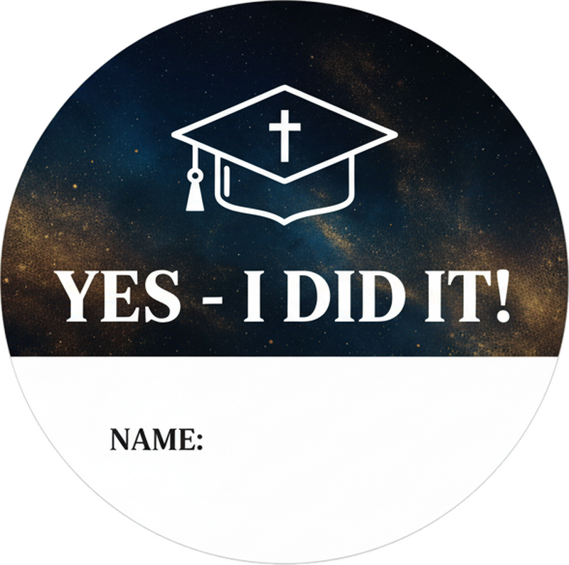 Tilpasses klistermærke dimission med hat - TenStickers