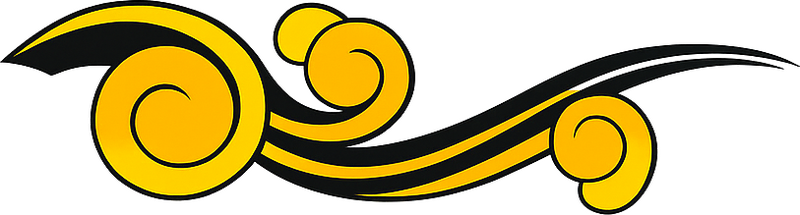 Car sticker stylized rolling wave design - TenStickers