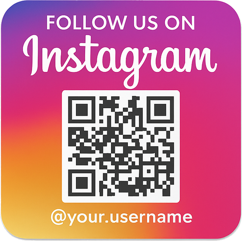 Internet sticker colourful square instagram qr - TenStickers