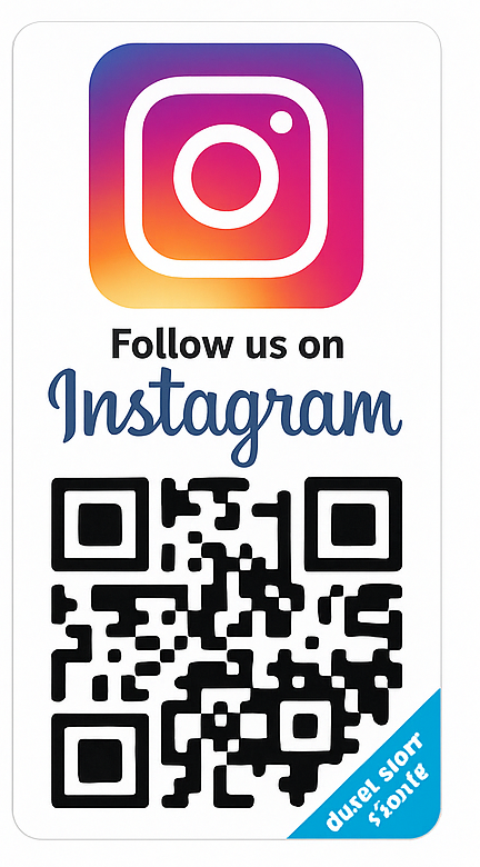 Vinilo tecnología código qr vertical de instagram - TenVinilo