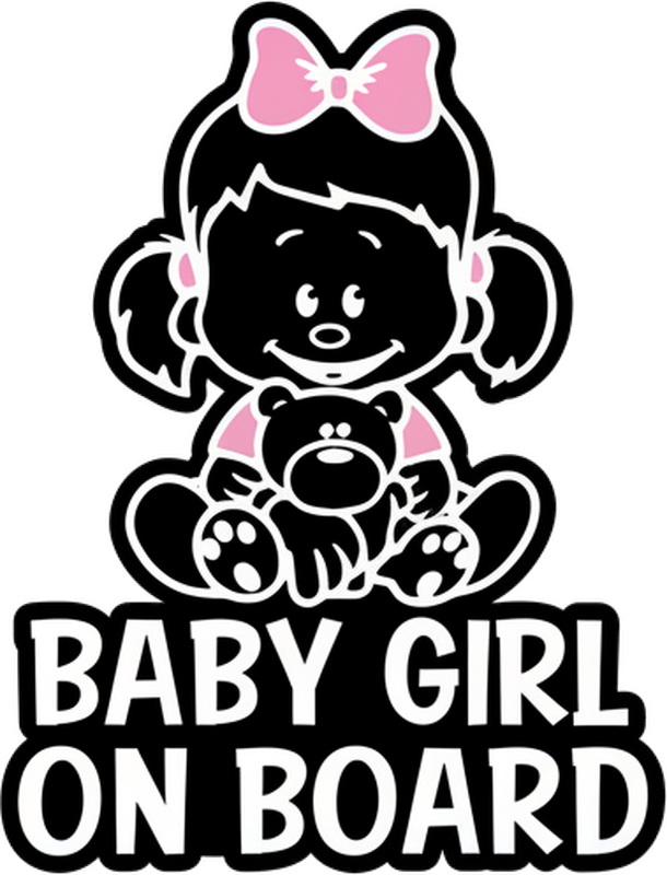 Αυτοκόλλητο αυτοκινήτου Κορίτσι στο αυτοκίνητο - TenStickers