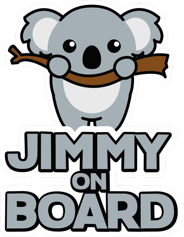 Koala Car baby on board sticker - TenStickers