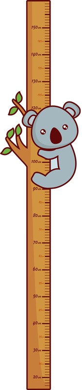 Koala Meter height chart wall sticker - TenStickers