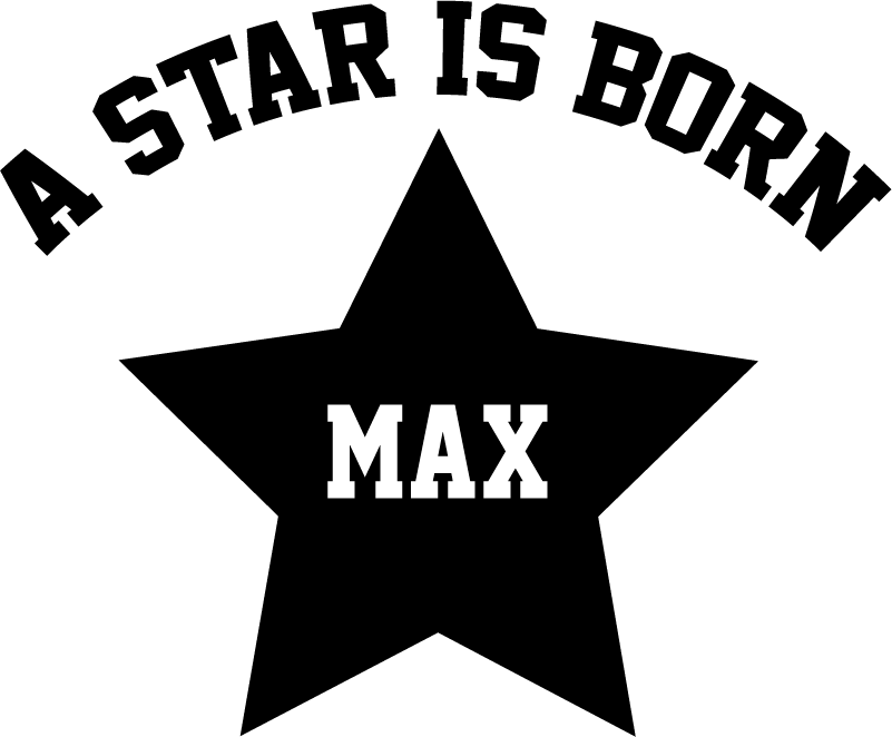 Raamstickers A star is born geboorte sticker - TenStickers