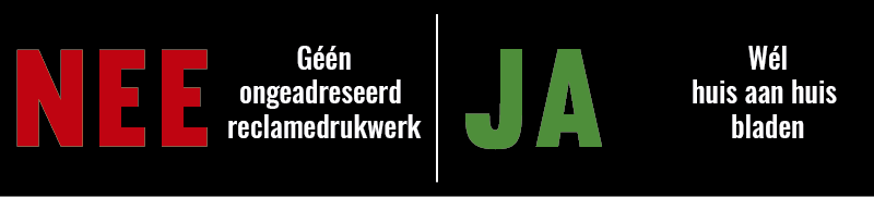 Muurstickers tekst JA NEE deursticker postbus - TenStickers