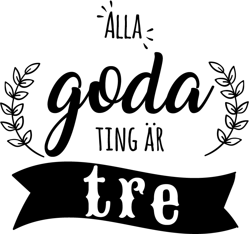 Alla bra saker vardagsrum väggdekoration - Tenstickers