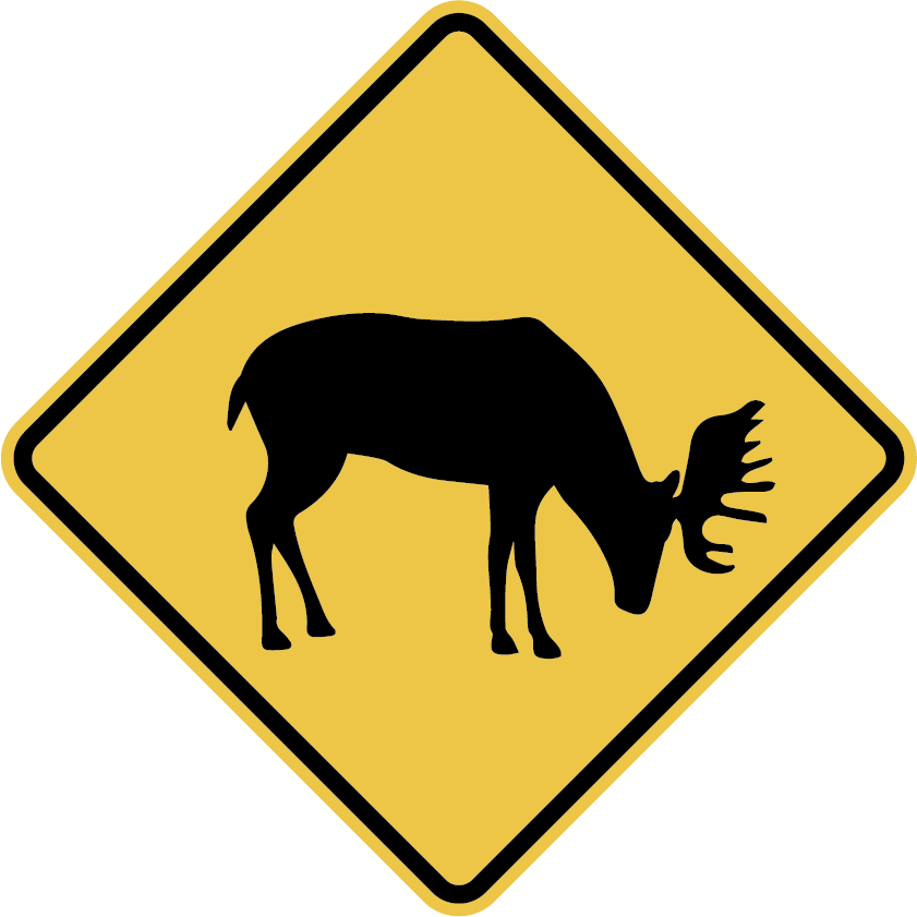 Danger elk board laptop sticker - Tenstickers